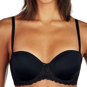 SO Intimates Soft Lift Strapless Bra Black